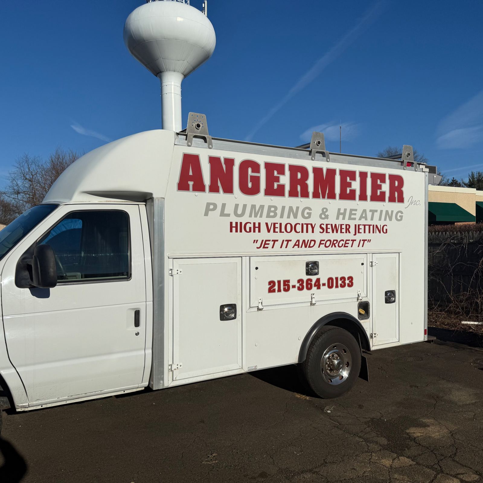 Plumbing service truck